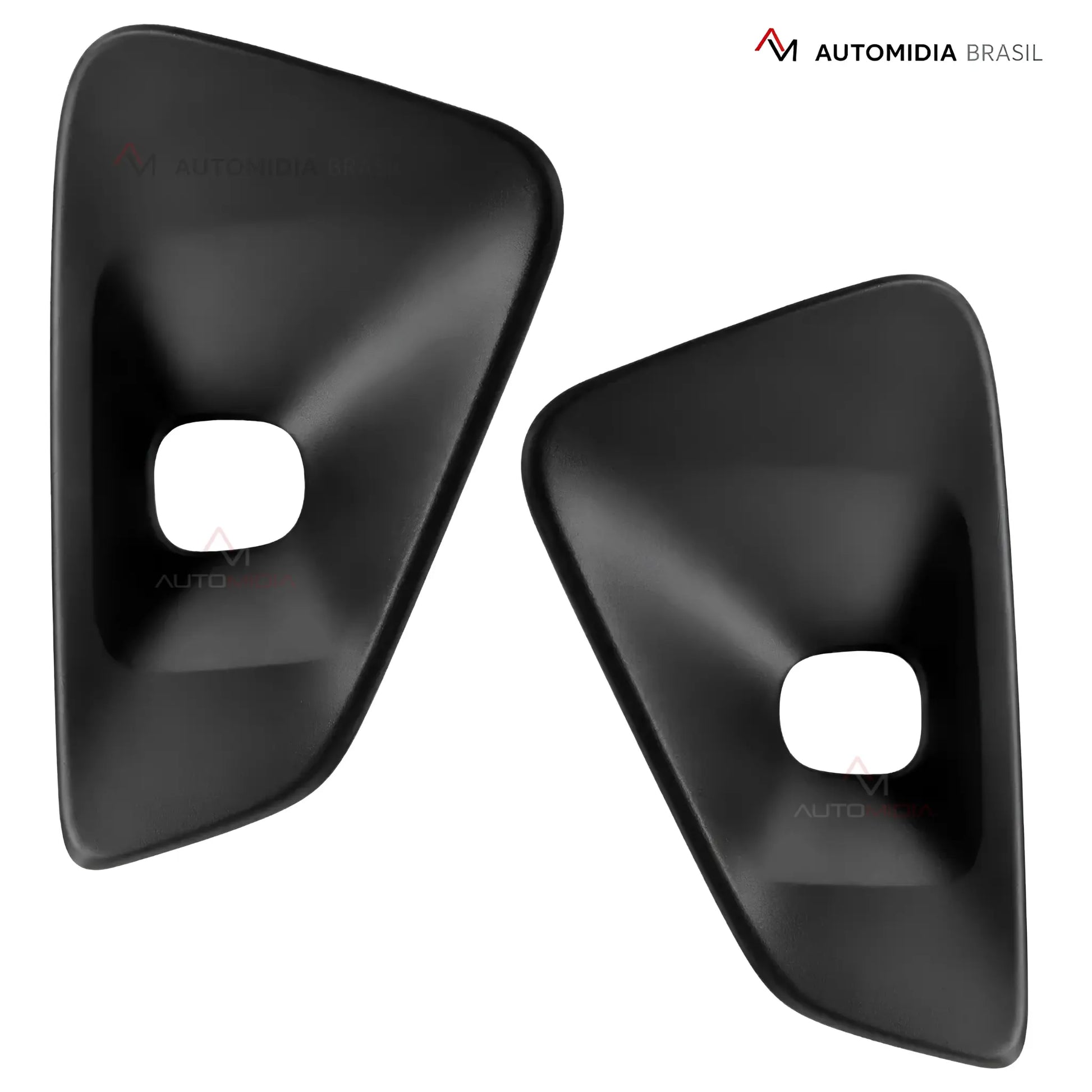 Par de molduras do farol de neblina Toyota SW4 Platinum 2026 em acabamento preto, peças automotivas para body kit e transformação estética da SW4 modelos 2016 a 2026.