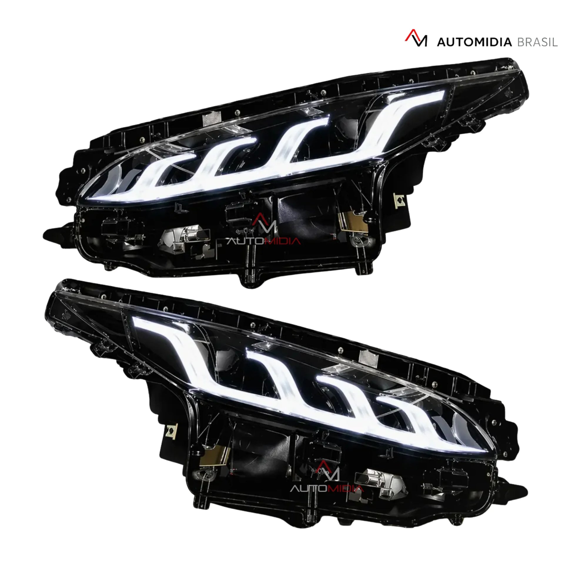 Par de faróis dianteiros Toyota SW4 Diamond 2026 Full LED, peças do kit transformação para atualização visual da SW4 modelos 2016 a 2026