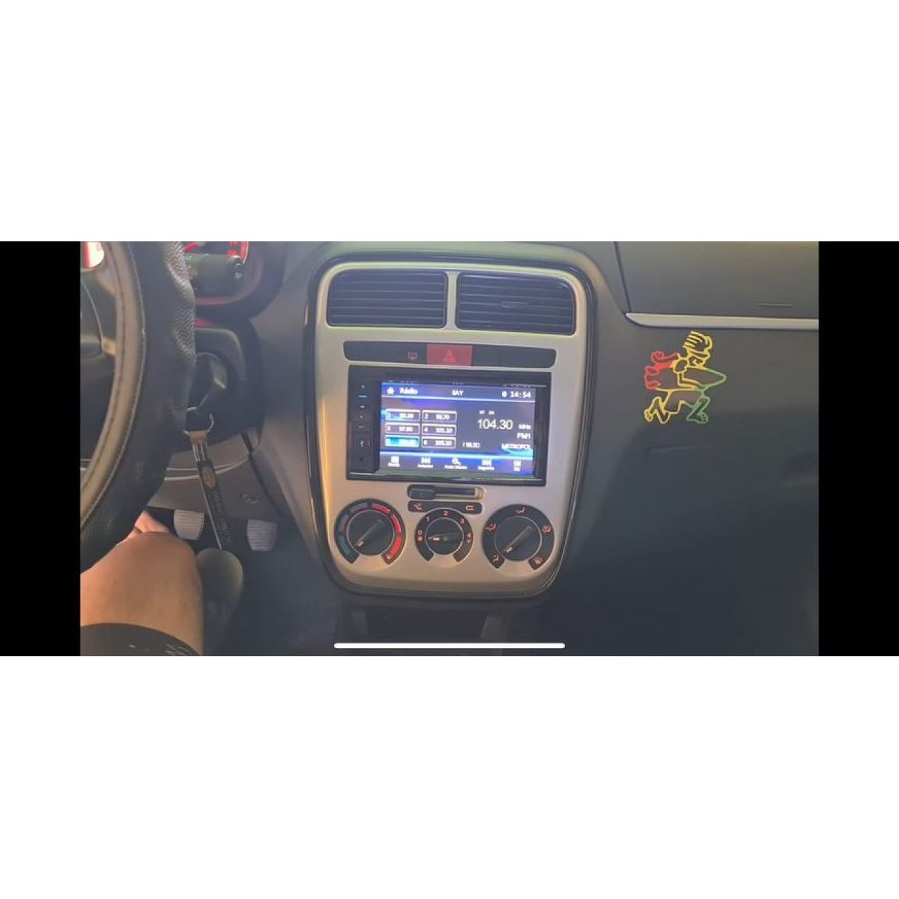 MOLDURA 6.8 E 7 FIAT PUNTO 2008-2012 PRATA
