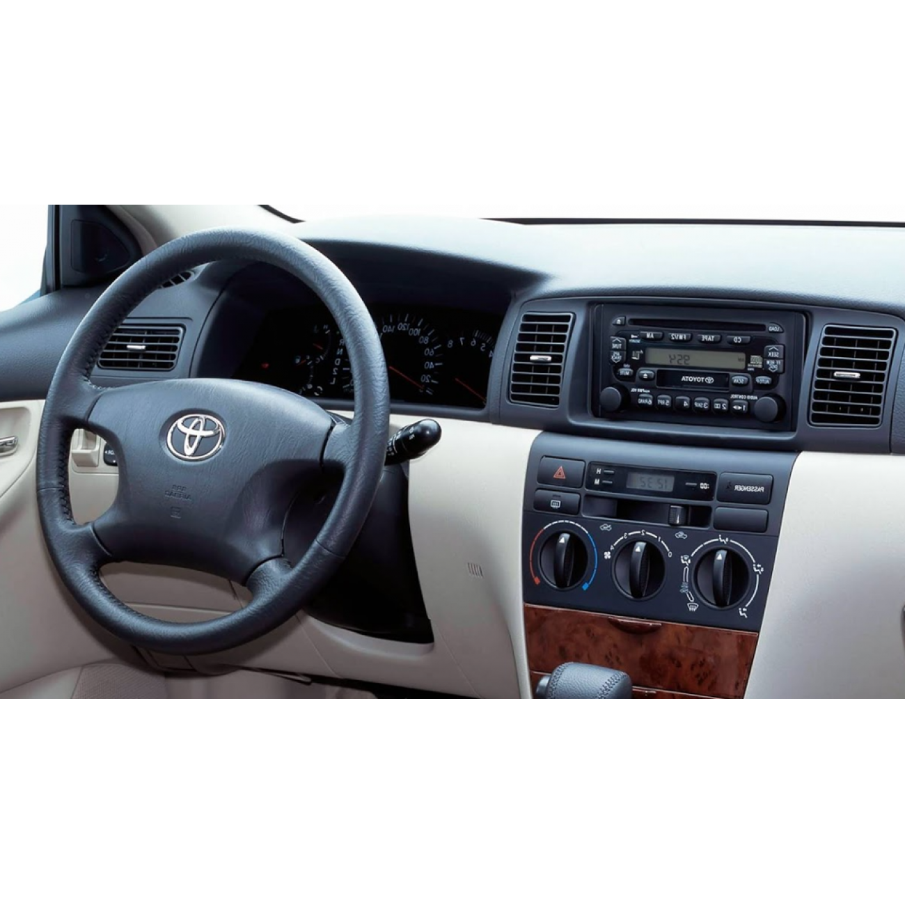 MOLDURA 6.8 TOYOTA COROLLA 2003-2007,  HILUX 2005-2011, PRADO TODAS BLACK PIANO
