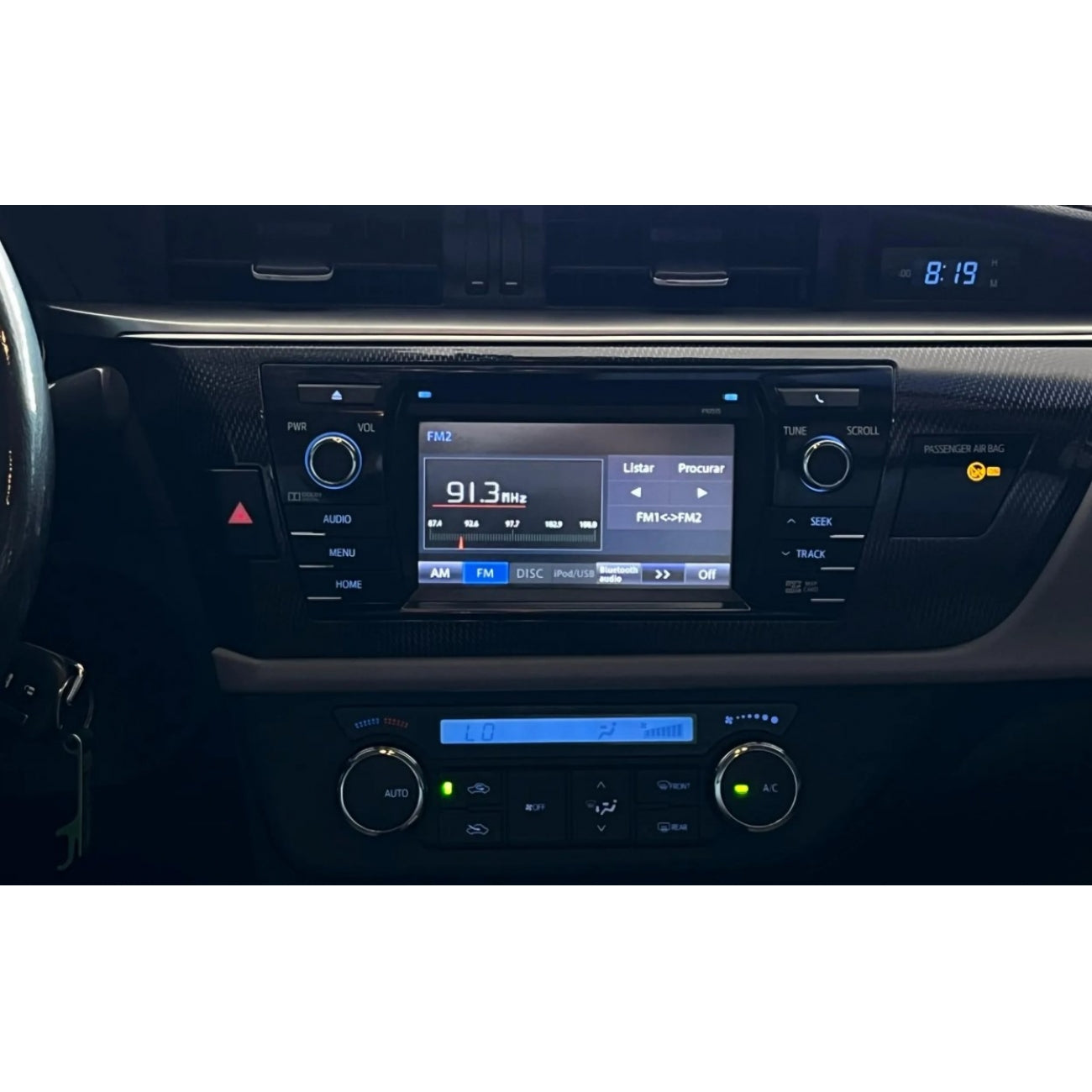 MOLDURA 6.8 E 7 TOYOTA COROLLA 2014-2016 BLACK PIANO