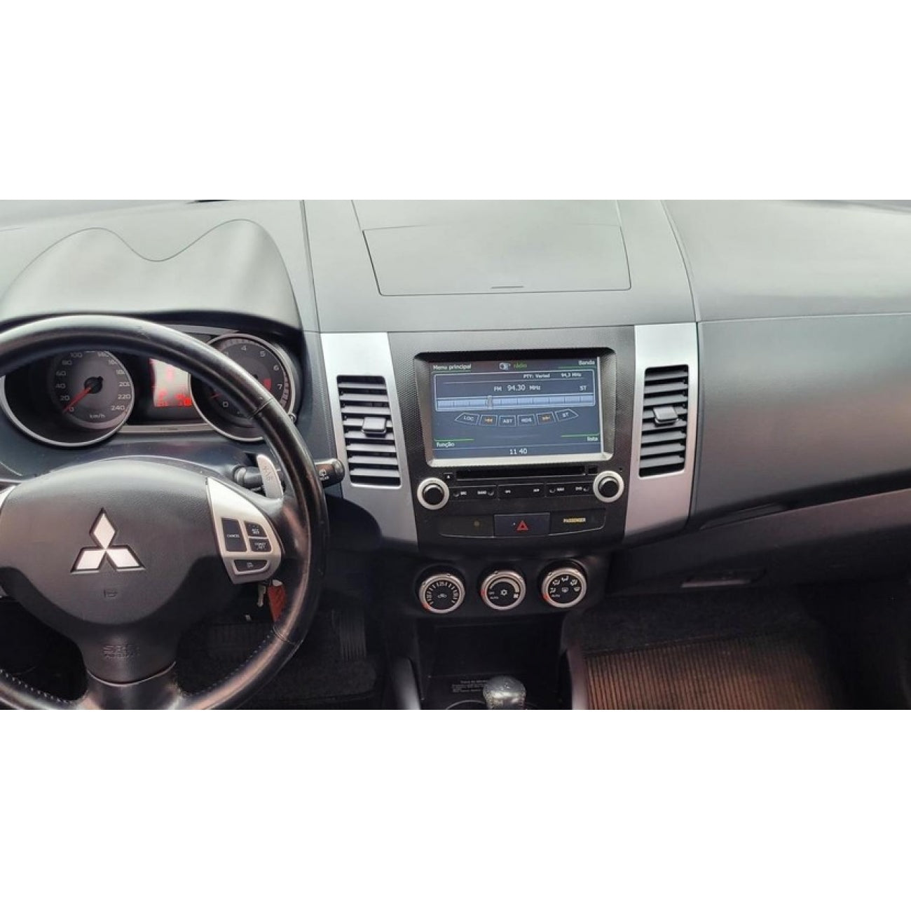 MOLDURA 6.8 E 7 MITSUBISHI OUTLANDER 2008-2013 PRETO