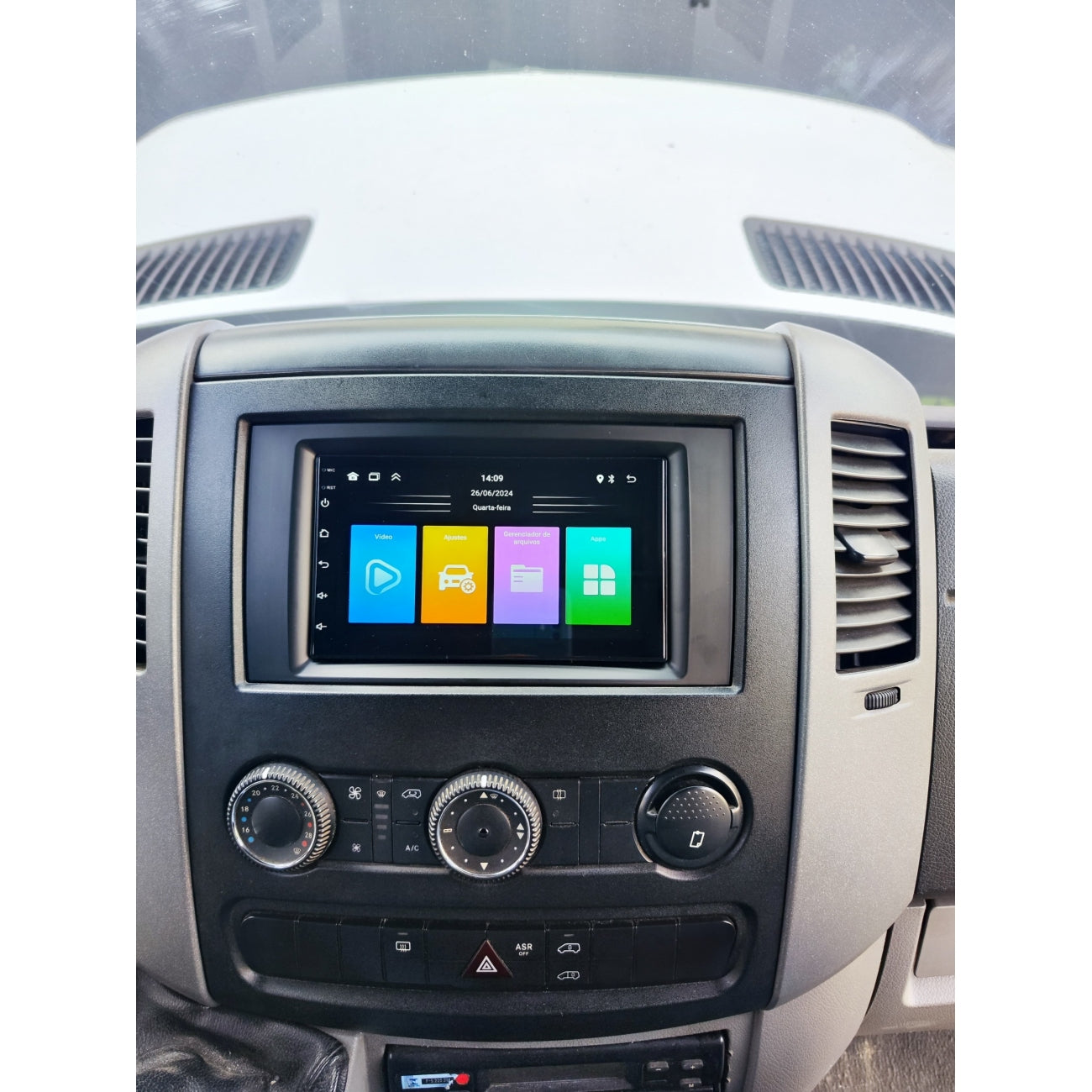 MOLDURA 6.8 E 7 MERCEDES BENZ B180-B200 2009-2011 E SPRINTER 415 515 PRETO