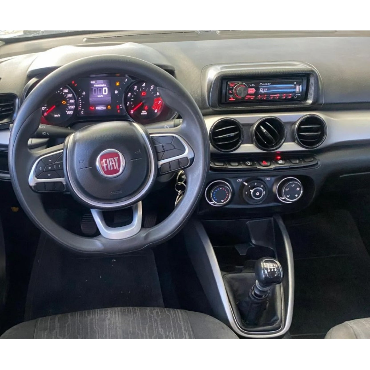 MOLDURA 7 FIAT ARGO 2017+ CRONOS 2018+ PADRÃO PIONEER MODELO DMH-ZS5280TV PRETO