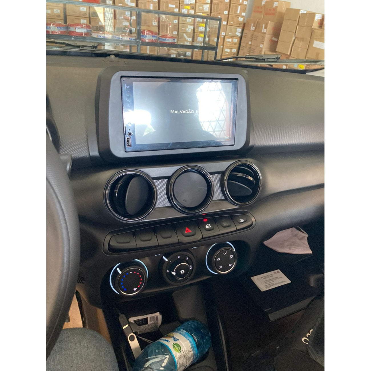 MOLDURA 6.8 E 7 FIAT ARGO 2017 CRONOS 2018 SOMENTE PARA MP5 BLACK PIANO