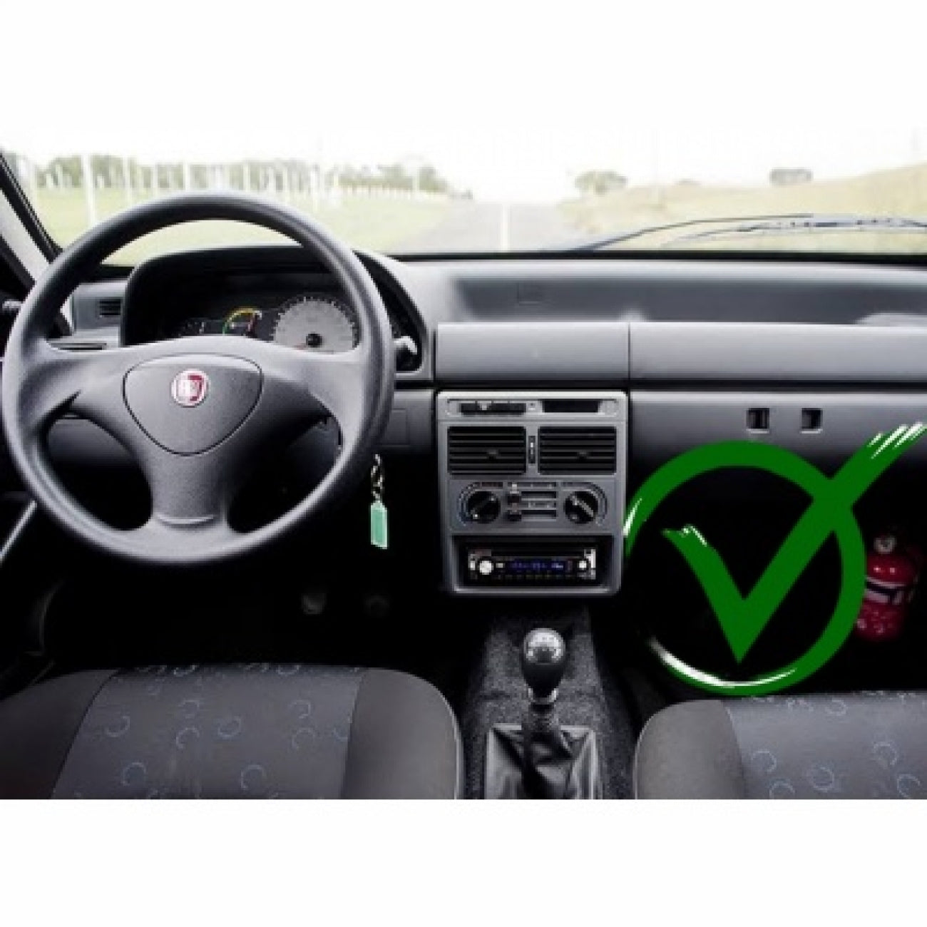 MOLDURA 9 FLUTUANTE FIAT UNO MILLE 1994-2013 FIORINO 1997-2013 ELBA 1994-1996 E PRÊMIO 1994 PRETO