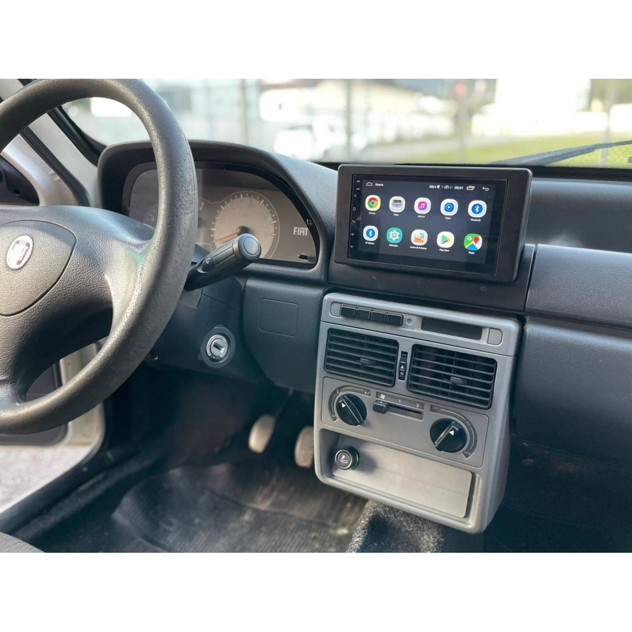 MOLDURA 9 FLUTUANTE FIAT UNO MILLE 1994-2013 FIORINO 1997-2013 ELBA 1994-1996 E PRÊMIO 1994 PRETO