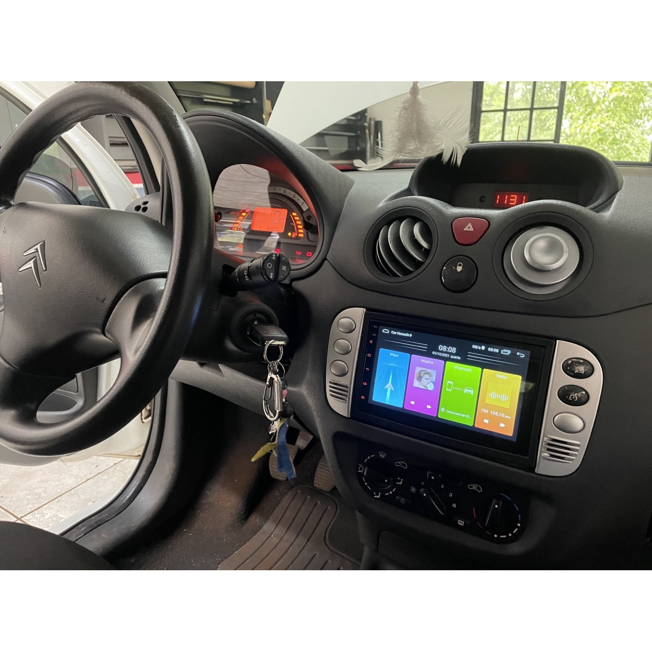 MOLDURA 6.8 PEUGEOT 307 E CITROEN C3 2003-2012 PRETO