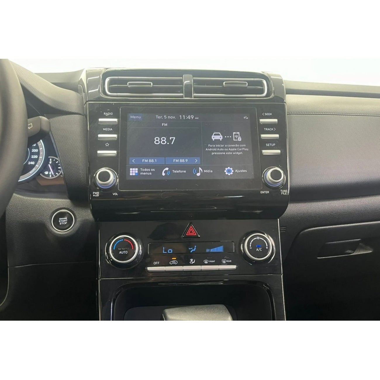MOLDURA 10.1 HYUNDAI CRETA 2022+ PRETO
