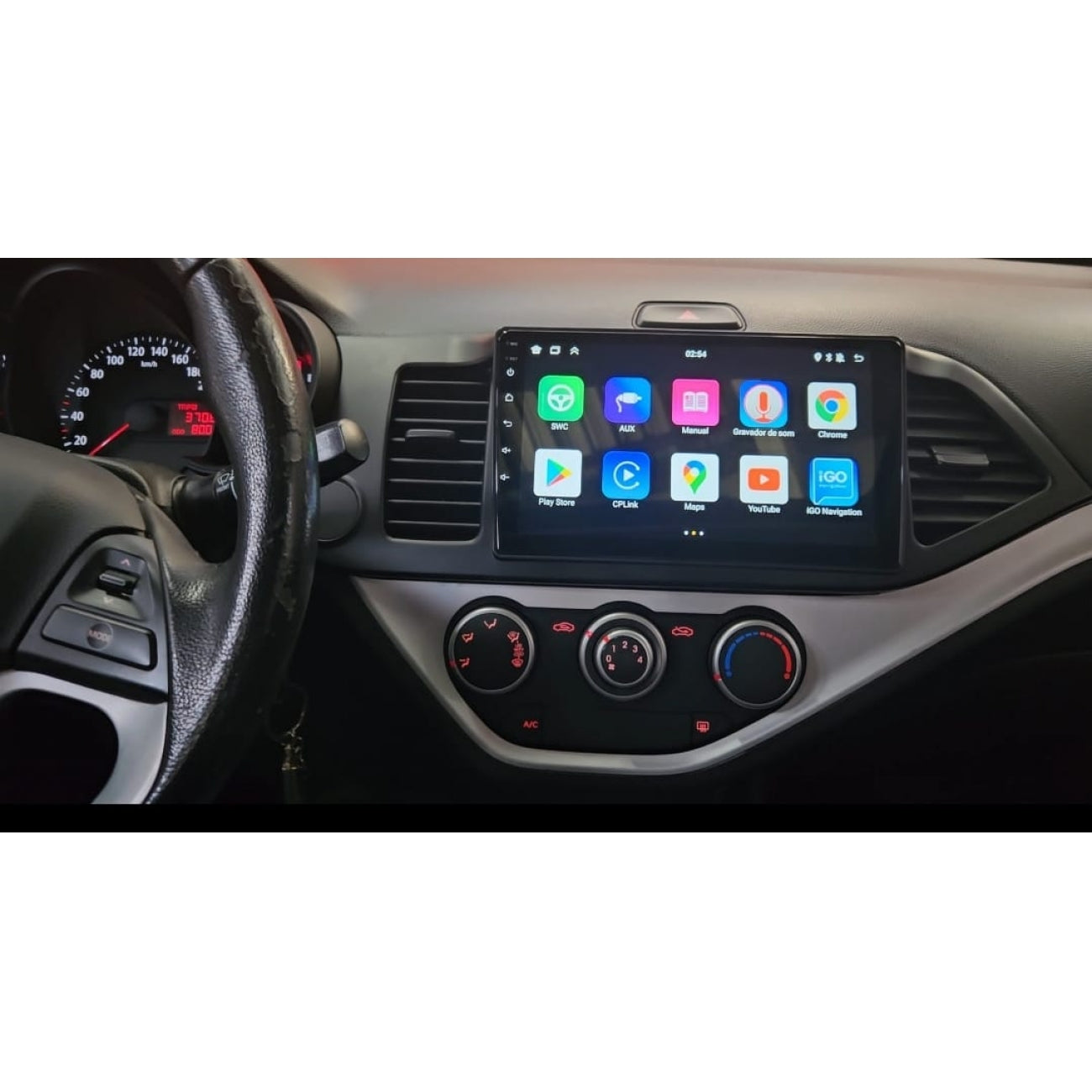 MOLDURA 9 E 7 KIA PICANTO 2011-2017 PRETO