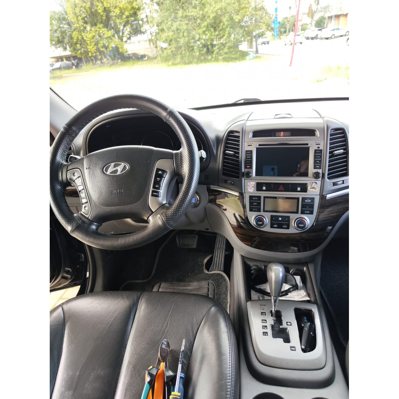 MOLDURA 9 HYUNDAI SANTA FÉ LUXURY 2006-2012 4 E 3 BOTOES PRETO