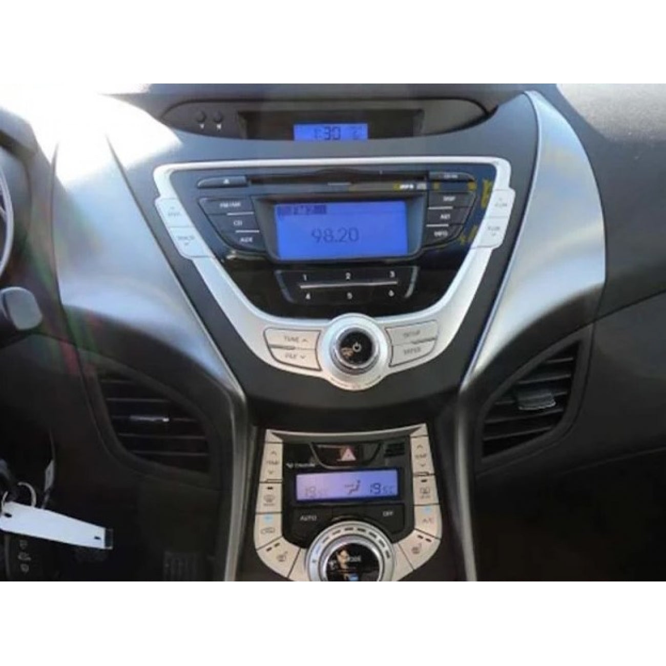 MOLDURA 9 HYUNDAI ELANTRA G5 2011-2015 SEM RÁDIO ORIGINAL PRETO