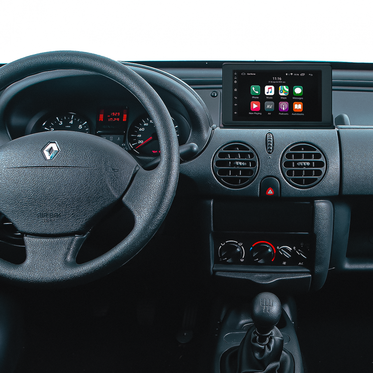 MOLDURA 6.8 E 7 RENAULT KANGOO 1998-2018 PRETO