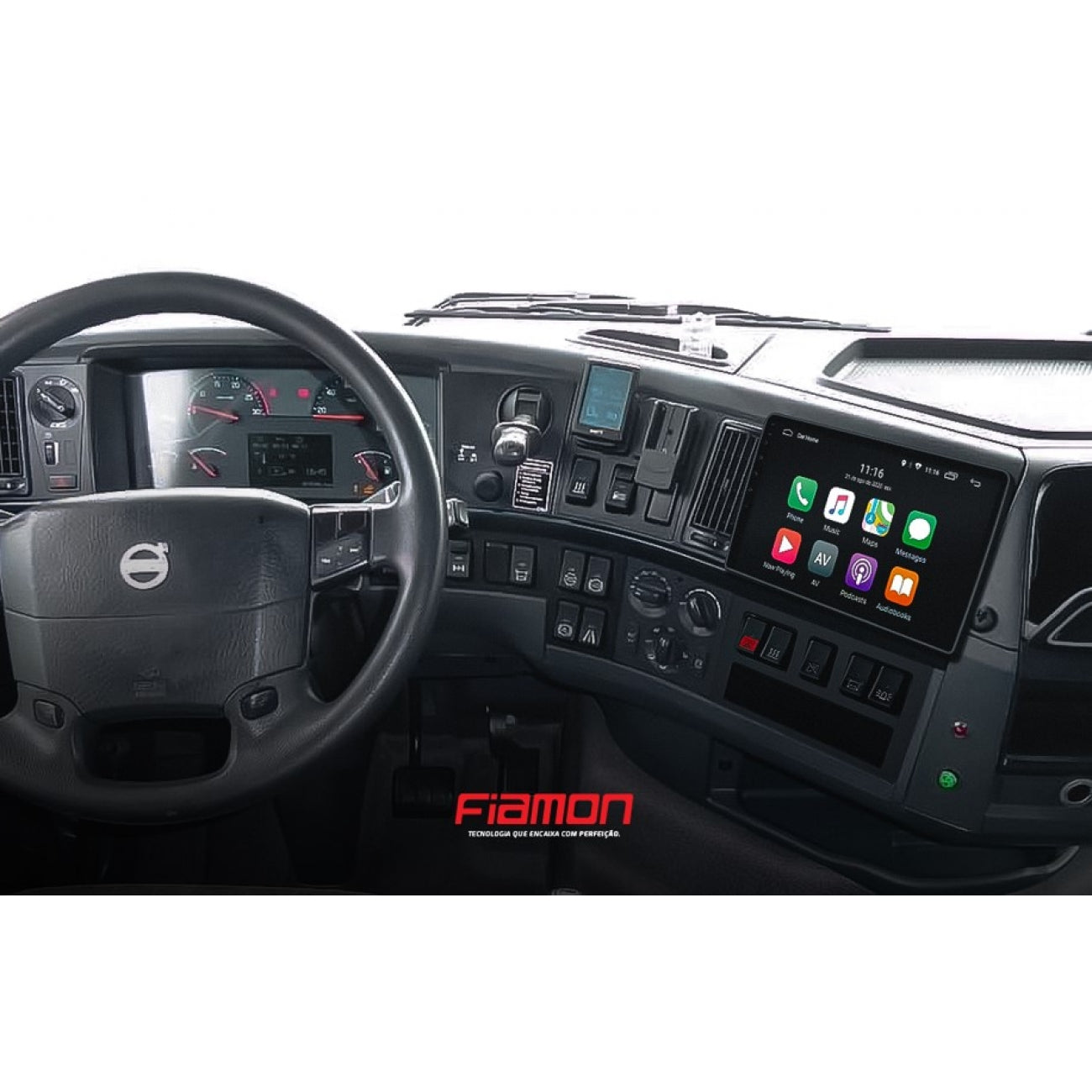 MOLDURA 10 E 9 FLUTUANTE VOLVO FH E FM 2004-2015 PRETO