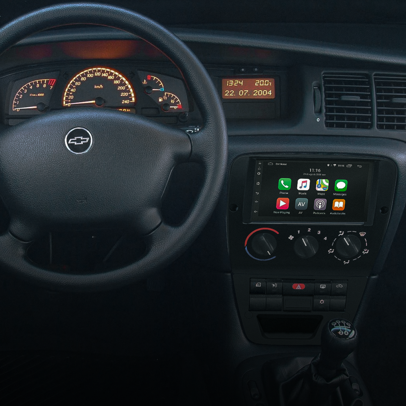 MOLDURA 6.8 E 7 CHEVROLET VECTRA G2 1996-2005 AR ANALÓGICO