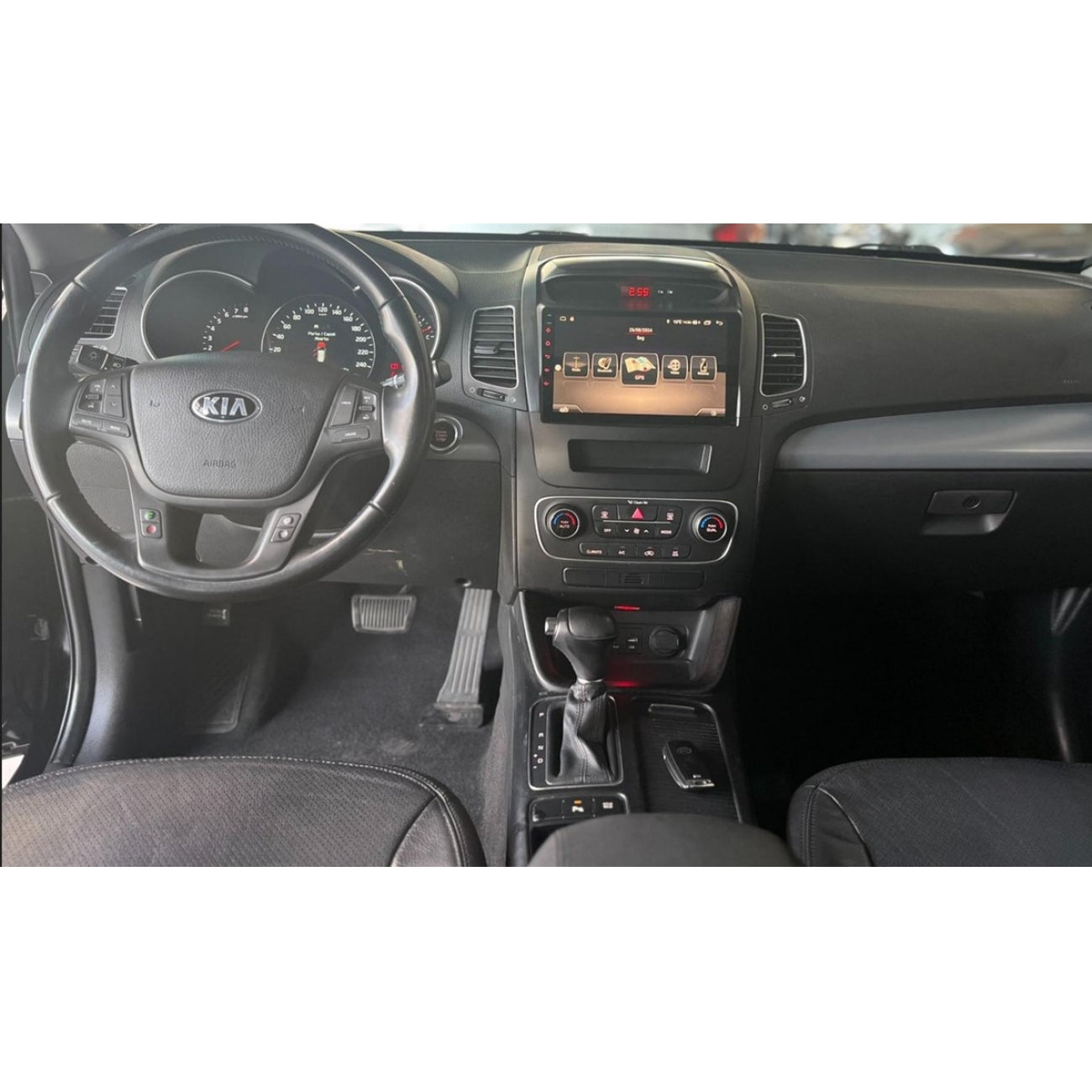 MOLDURA 9 KIA SORENTO G2 2014-2015 COM OU SEM MULTIMÍDIA PRETO