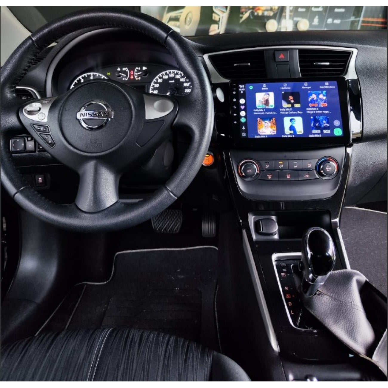 MOLDURA 9 FLUTUANTE NISSAN SENTRA G7 2014-2020 BLACK PIANO