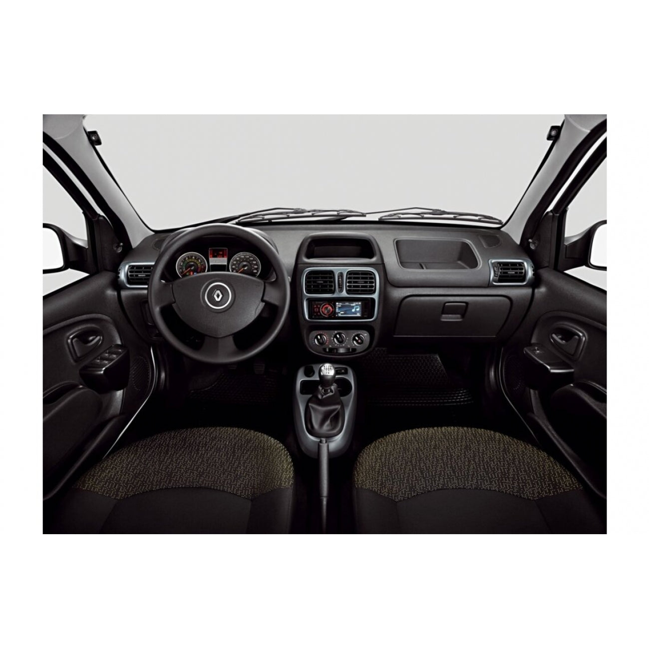 MOLDURA 6.8 E 7 RENAULT CLIO G2 1998-2012 E G3 2013-2016 PRETO